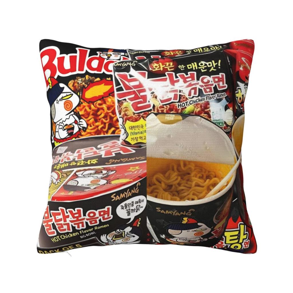 Острые Куриные Лапша Buldak Hot Chicken Flavor Ramen Наволочка Современная Наволочка Квадратная Наволочка для Подушки