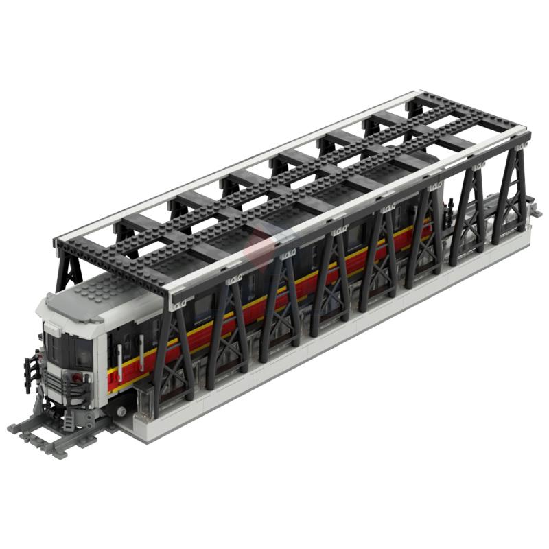 Набор Модель Моста Метро MOC Строительные Блоки Совместимый 53401 Детали Железнодорожных Путей Городская Станция Сборные Кирпичики Детская Игрушка Подарок