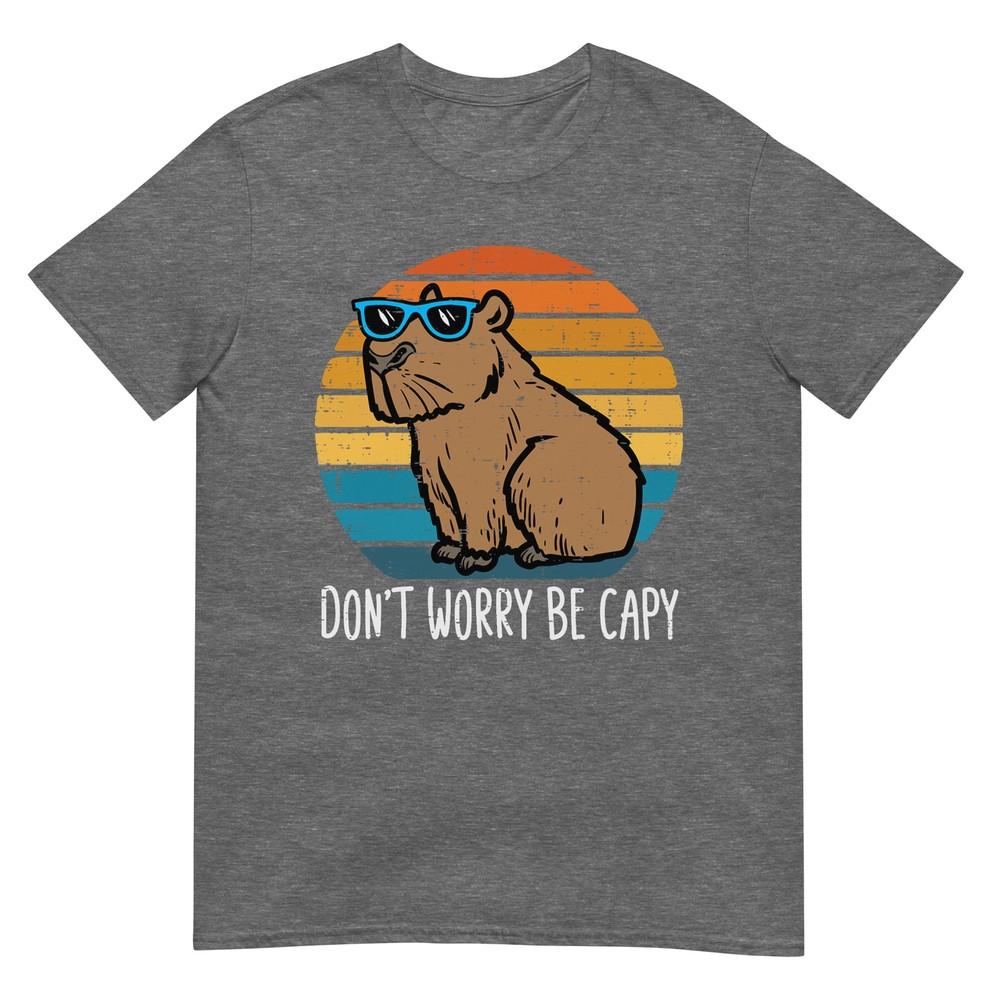 Dont Worry Be Capy Capybara Retro Unisex Boys Kids Youth Unisex TShirt
