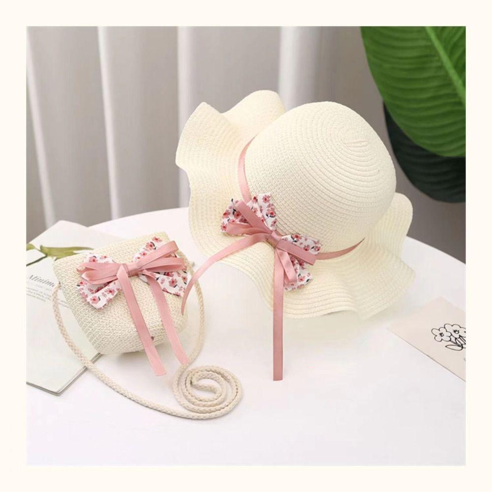 Breathable Kids Straw Hat Bag Cute Handbag Outdoor Baby Accessories  Children Girls