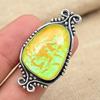 Желтый тройной опал драгоценный камень стерлингового серебра 925 пробы кольцо ручной работы женские украшения