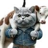 2D подвесное украшение для автомобиля с котом, фестиваль Хэллоуина, авто зеркало заднего вида, тыква, волшебник, котенок, животное, акриловый подвесной орнамент, кулон