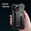 R-JUST For iPhone 16 Pro Max Case Aluminum Alloy Mechanical Armor Hollow Phone Back Cover