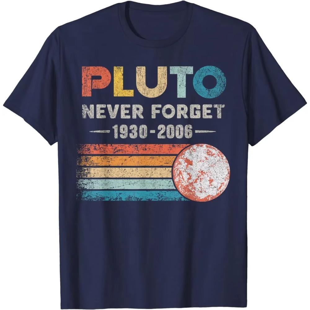 Винтажная футболка Never Forget Pluto Funny Retro Astronomy Space