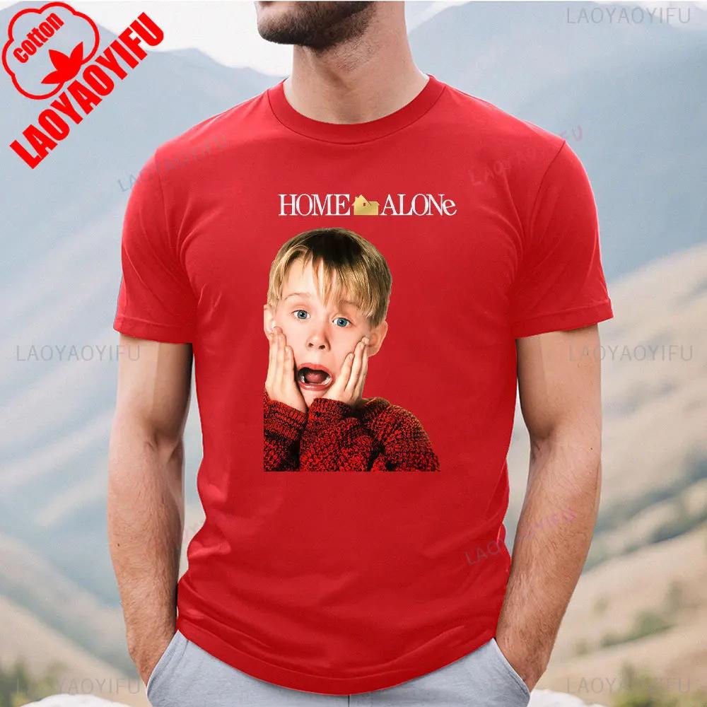 2025 Funny Home Alone Thief Mens High Quality T Shirt Vintage TeeShirt Short Sleeve Round Collar TShirt Cotton Adult Tops