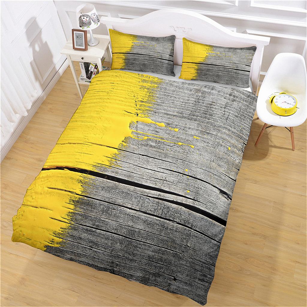 Double Sheets Set 3 Pieces 3D Multicolour Pigment Art Bedding Set Quilt Duvet Cover Comforter Children Bed Birthday Gift