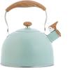 2.5L Whistling Kettle with a Special Keychain. Stylish Induction Kettle, Wide Mouth, Stainless Steel, Wood Grain Handle, Teapot, Large Capacity, Excel