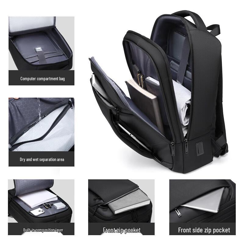 Lingjing Men's Business Laptop Backpack