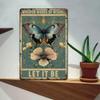 Vintage Butterfly Floral Tin Sign x Inch Rustic Metal Wall Decor