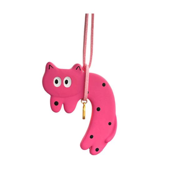 Милый кот, подвесное украшение для автомобиля с шнурком, легко устанавливается, ароматизатор, подвеска для зеркала заднего вида, подвеска для автомобильного зеркала