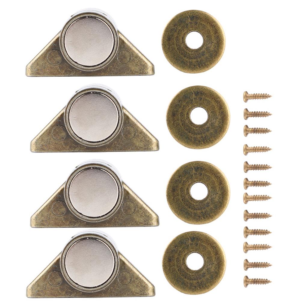 4 шт. Винтажные магнитные дверные защелки из цинкового сплава, фурнитура, аксессуары для шкафа, зеленый