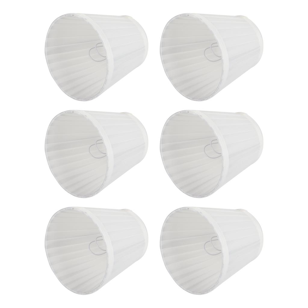 6PCS Fabric Chandelier Lampshade Wall Lamp Cover Shade for Living Room Bedroom Hotel Decor