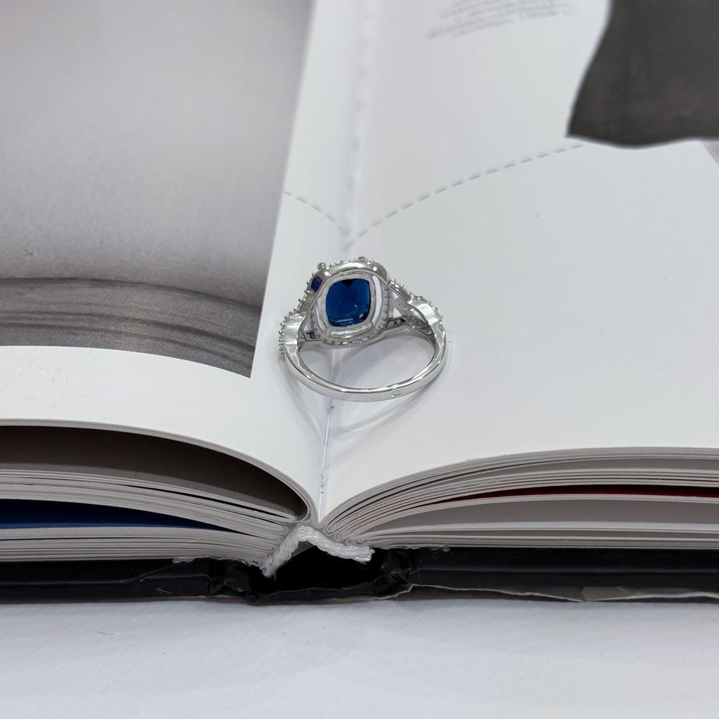 Silver Ring with Sapphire Nano 3.533ct, Product Weight 3.89 G (2171270)