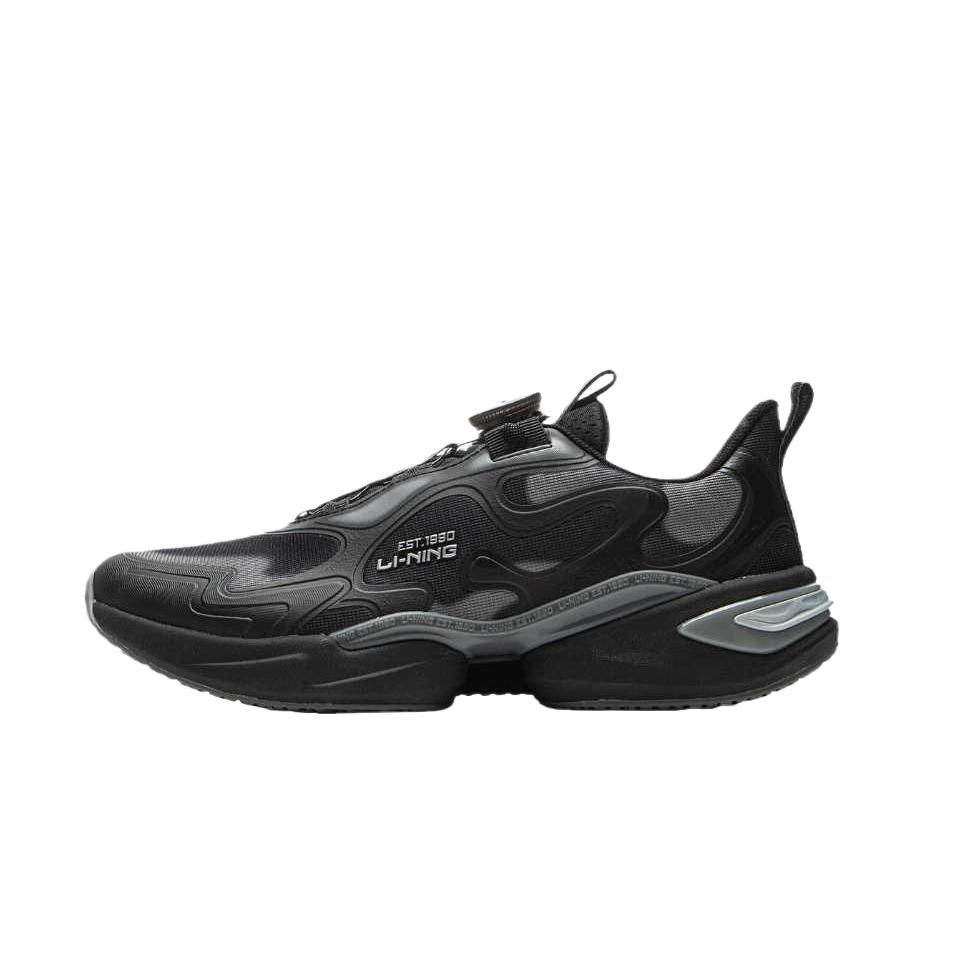 Li Ning Kids Sports Lifestyle Comfortable Fashion Versatile Shock Absorption Low Top Casual Shoes Kids Casual Shoes Black YKCV028-5