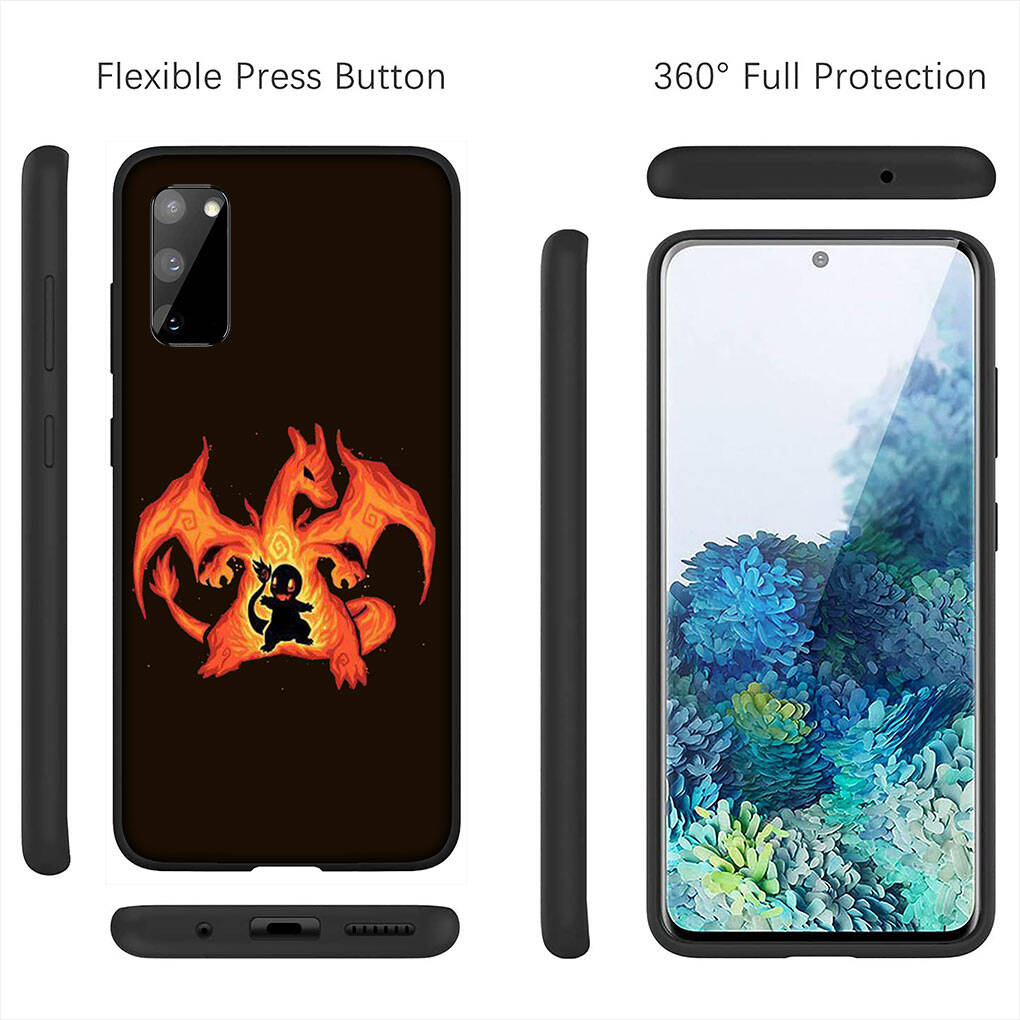 Cover for iPhone 17 16 15 Xiaomi Poco Redmi Note 14 13 12 Pro Max 9 16e Samsung Galaxy S25 S24 S23 OPPO Huawei Charmander Pokemon Pikachu Phone Case
