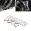 Titanium-coated universal Motorcycle exhaust shield that protects against heat