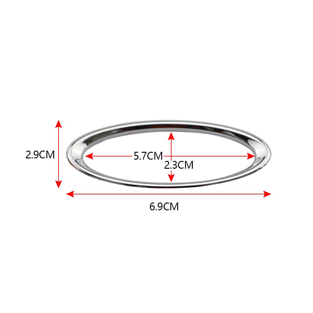 Steering Wheel ABS Chrome Trim Cover Logo Ring for Ford Focus 2 3 Fiesta Ecosport Kuga Auto Accessories