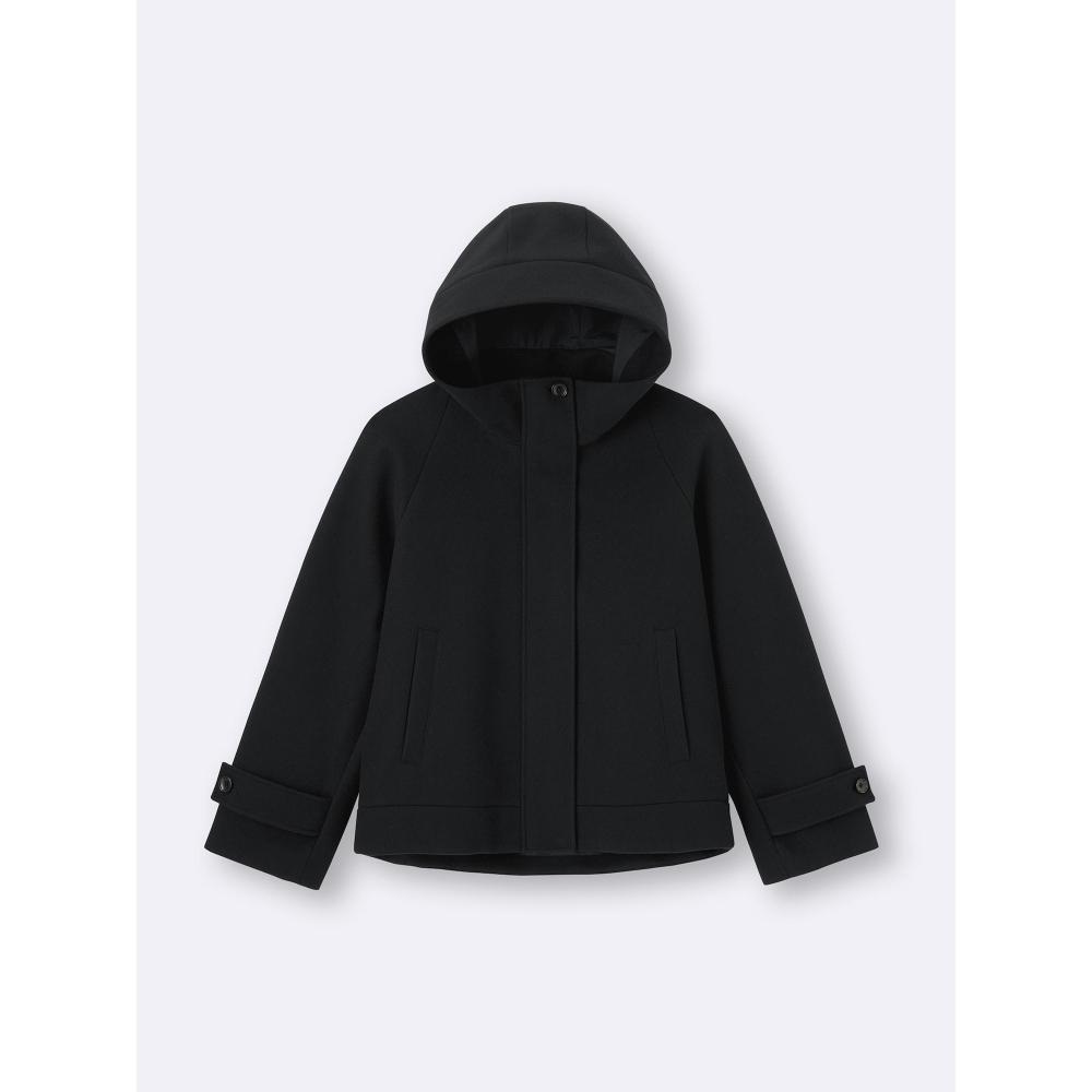 GU by Uniqlo Уютное короткое худи-пальто из мельттона  Зимний товар 2025
