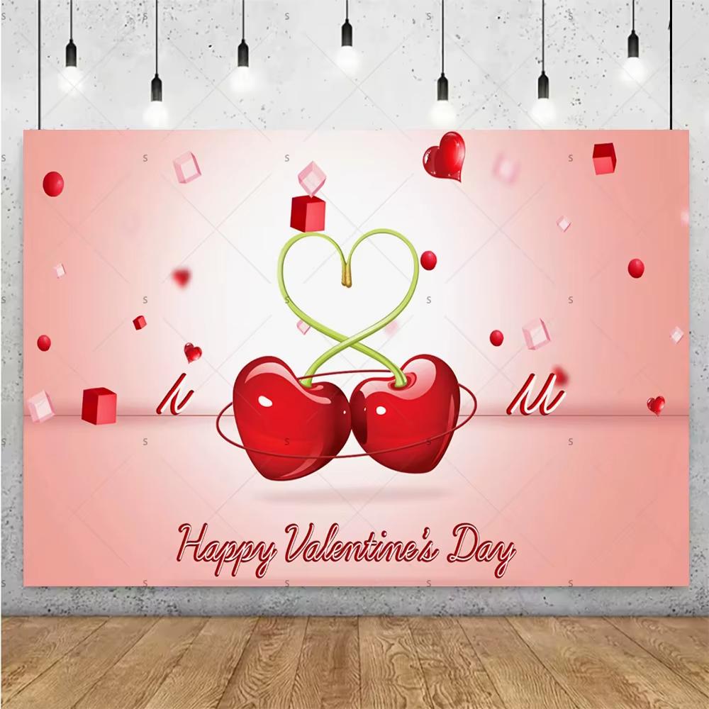 Balloon Red Love Heart Rose Background Happy Valentines Day Backdrop Supplies Valentines Day Party Decoration Photo Shoot Pro