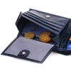 Стильный мужской кошелек из натуральной фактурной кожи CANPELLINI Purse 21514 Синий