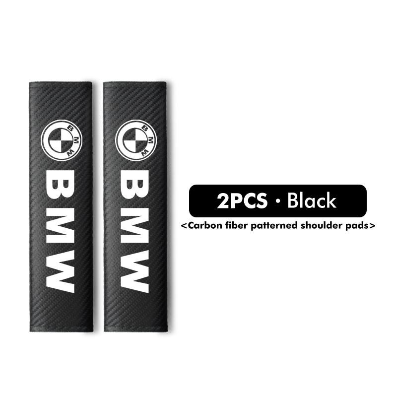 QRPZ1 Car Seat Belt Carbon Safety Shoulder Cover Protection Padding For BMW Performance X1 M3 M6 F01 F02 E34 E36 E60 F10 F20 X6