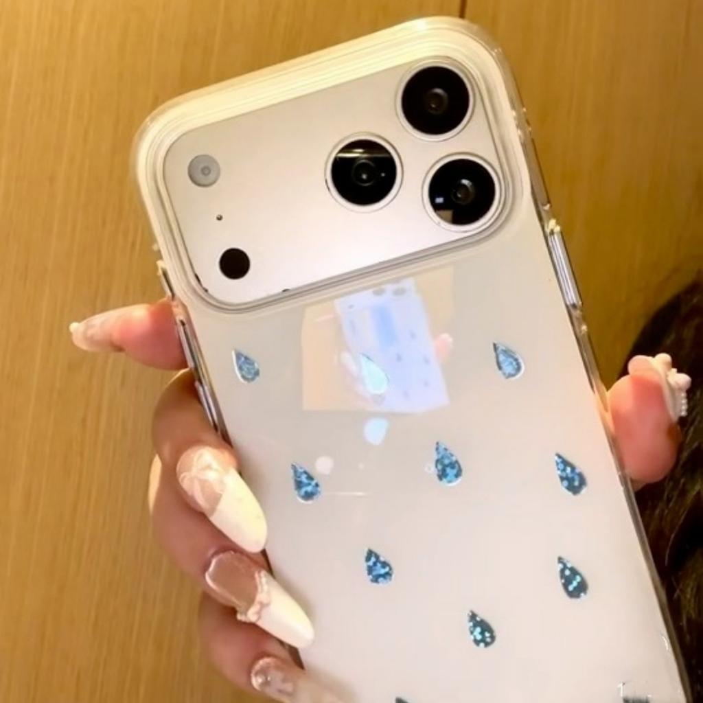 Синий Чехол-Капля для iPhone 17 Pro для iPhone 16 Pro Max 14 15 Защитный Чехол Прочный Тонкий