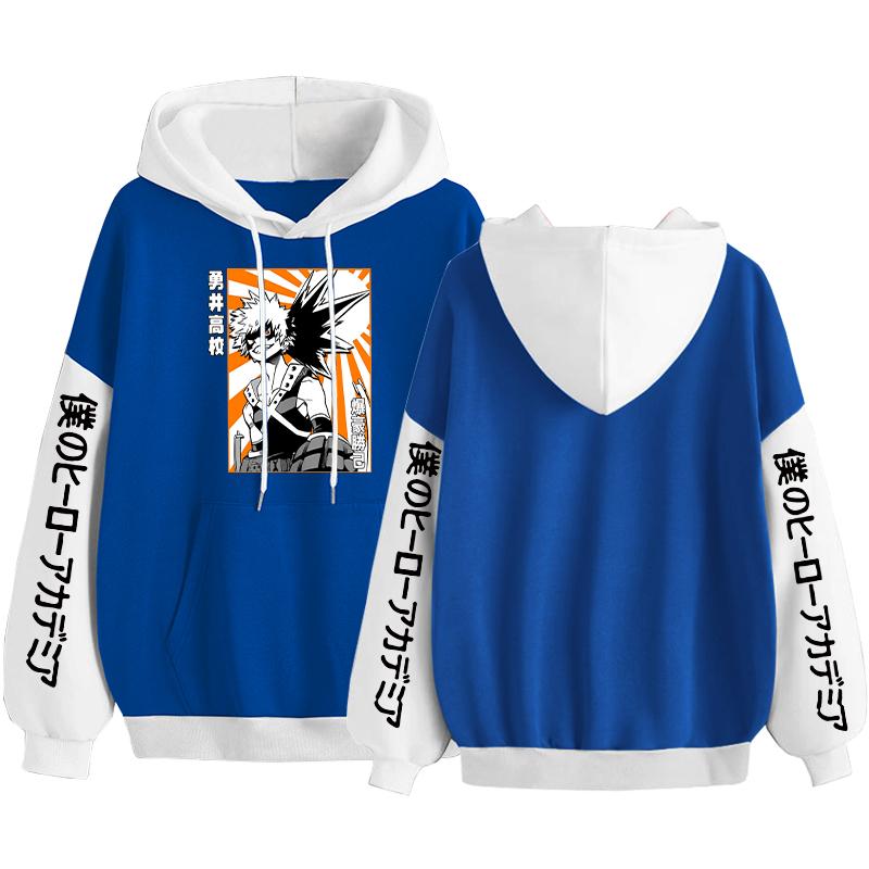 Японское аниме Моя геройская академия Бакуго Кацуки Забавные принтованные худи с капюшоном Мужские Женские Худи Оверсайз Толстовка Харадзюку Уличная одежда