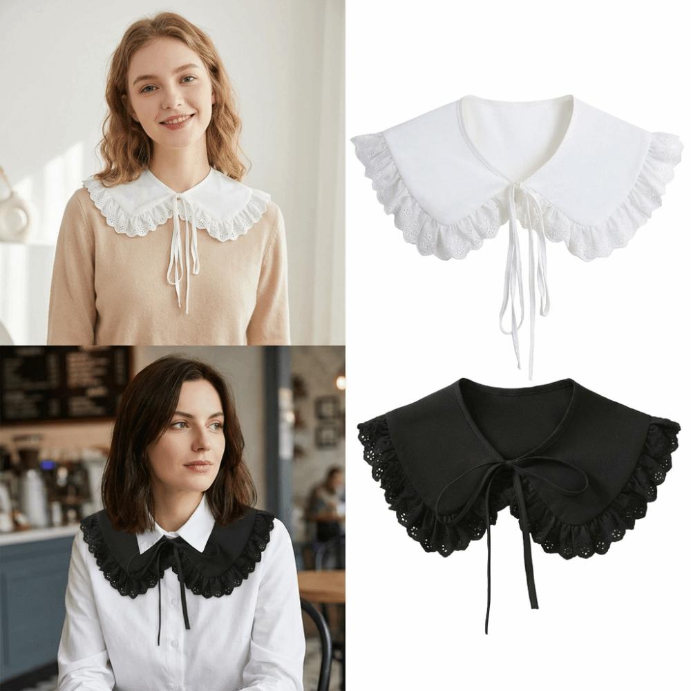 Elegant Detachable Collar Sweet Ruffled Shawl Fashion Blouse Shoulders Fake Collar All Matching