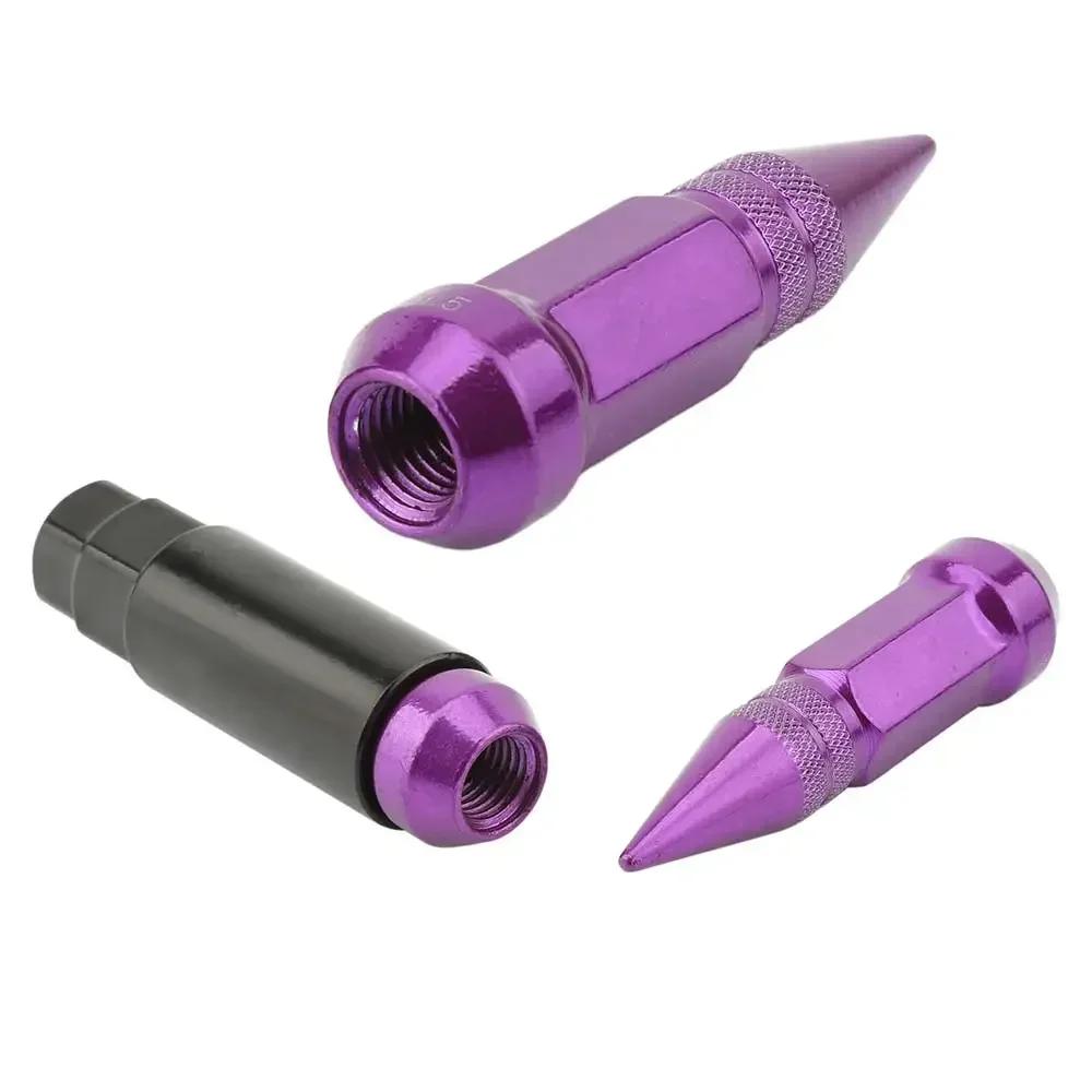 20pcs Racing Composite Nut Longer Nut Steel Lock Wheel Lug Nut Bolt With Spikes Universal Car Styling Wheel Nuts M12X1.5/M12X1.5