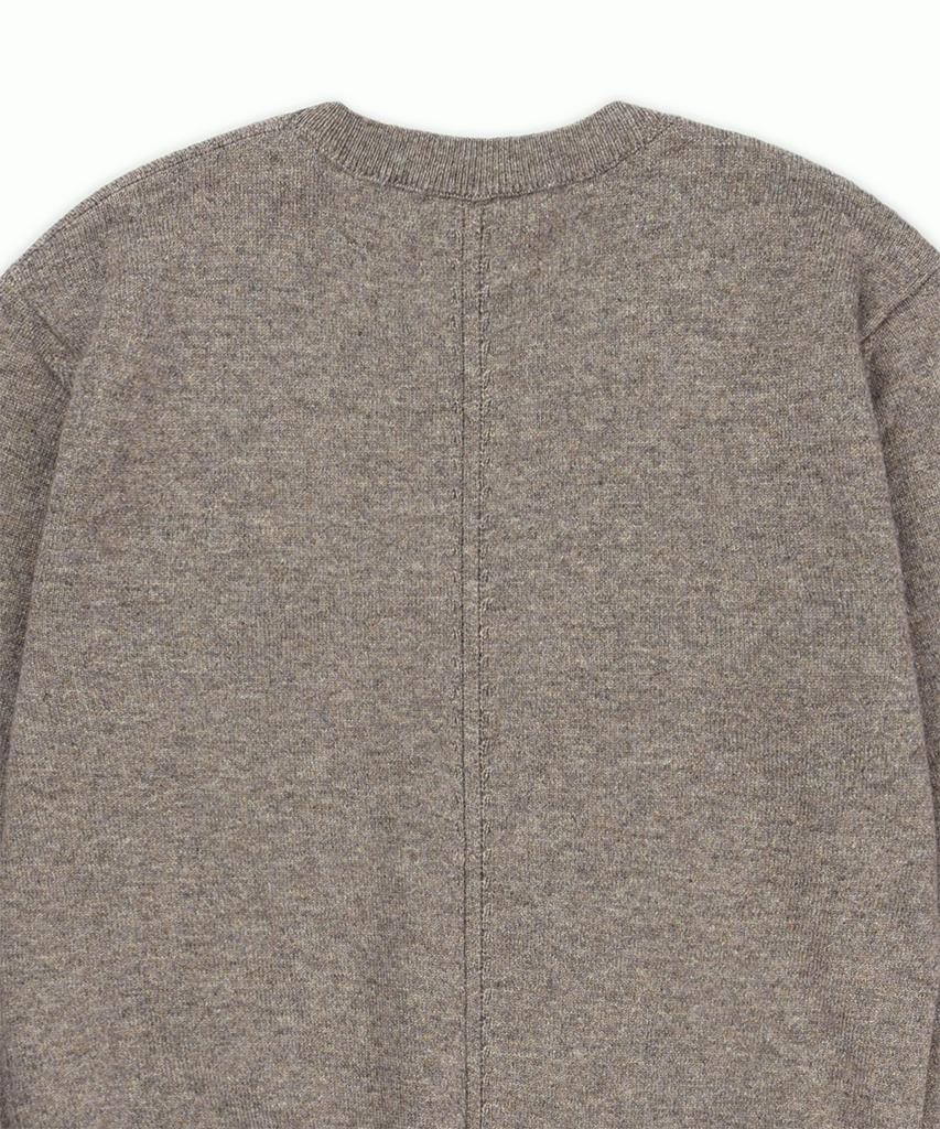 SAINT LAURENT Cashmere Openwork Round Neck Knit - Taupe / 808069Yall22353