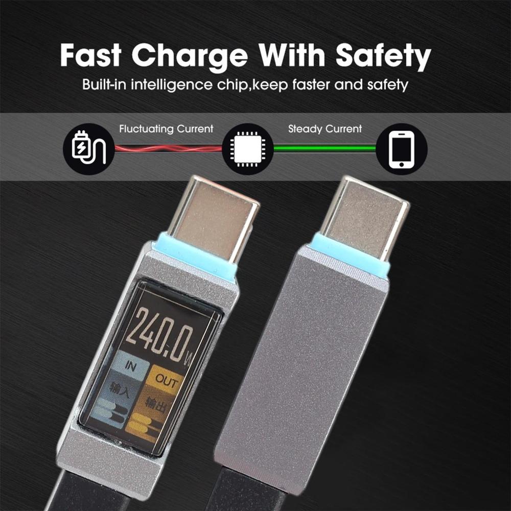 PD 240 Вт USB C на Type C QC3.0 Кабели для быстрой зарядки Двойное Type-C Зарядное устройство Плетеные Data-кабели для iPhone 17 16 15 Samsung Xiaomi
