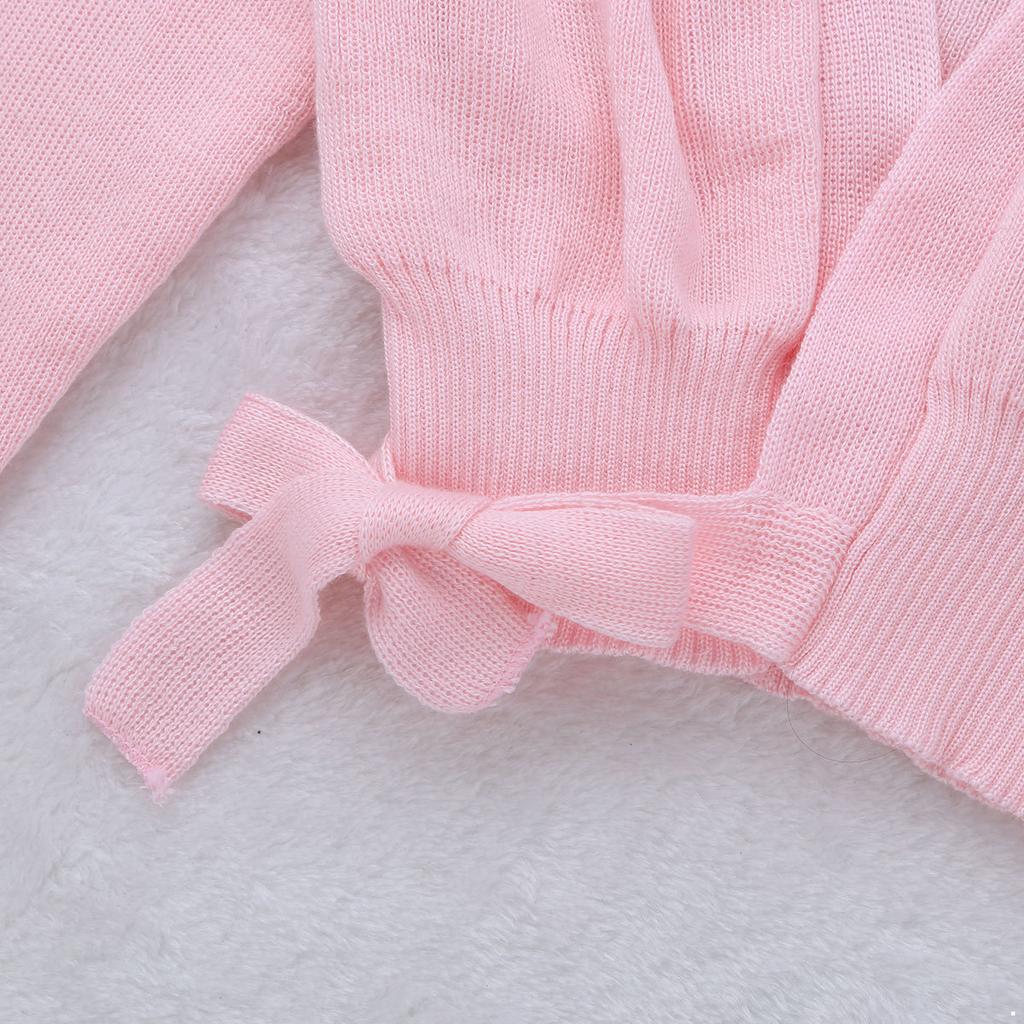 Kids Ballet Knit Wrap Sweater Girls Winter Autumn Warm Sweaters Long Sleeve Cardigan Warm Up Shawl Gymnastics Dance Jacket