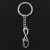 Keychain 39x15mm Infinity Love Connector Pendants DIY Men Jewelry Car Key Chain Ring Holder Souvenir For Gift