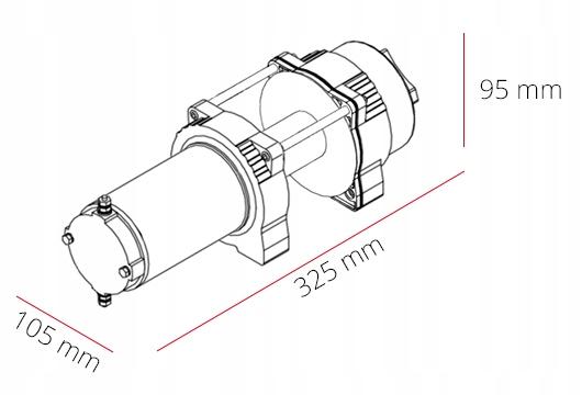 1,6T Wyciągarka Dragon 12V Elektryczna Wciągarka Linowa Pługa Quada +Pilot