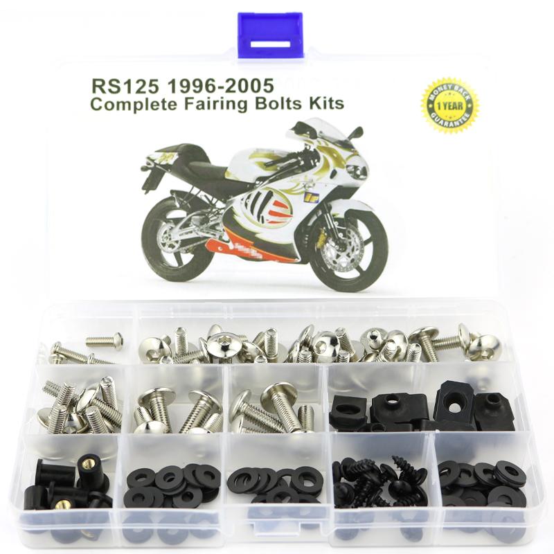 Fit For Aprilia RS125 1996 1997 1998 1999 2000 2001 2002 2003 2004 2005 Complete Full Fairing Bolts Kit Fairing Clips Bolt Nut