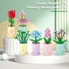 Flower Potted Plant Building Blocks Toy DIY Assembly Flowers Model Plastic Building Blocks