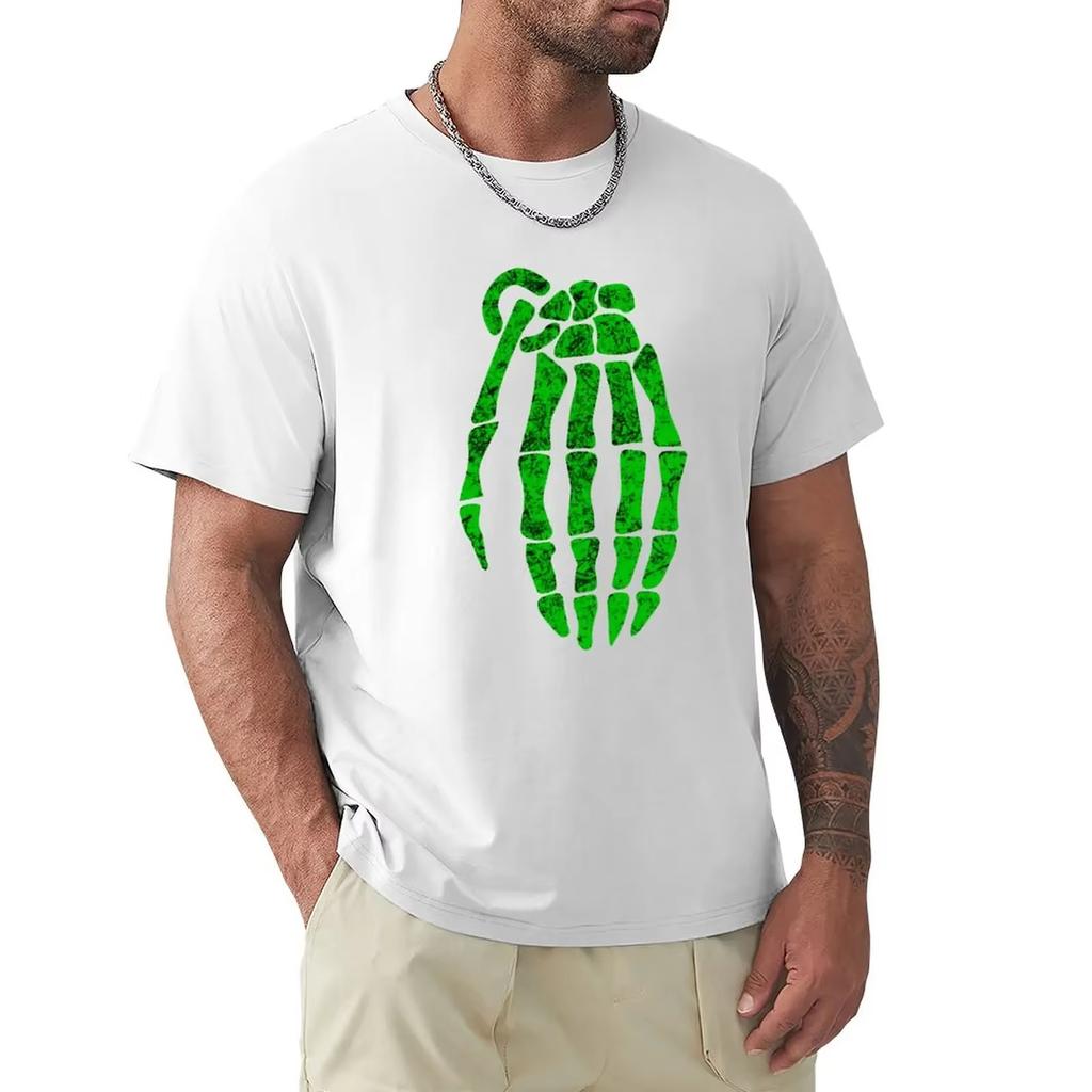 Jesse Pinkunisex Skeleton Hand Grenade Tshirt Shirts Graphic Tees Plus Sizes Anime Clothes Unisex Workout Shirt Punk And Street Style