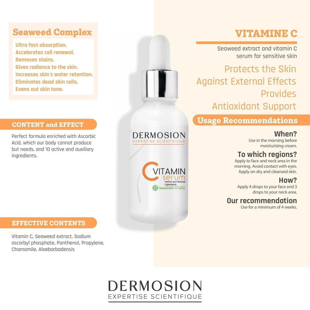 Dermosion Осветляющая сыворотка с водорослями и витамином C 30 мл