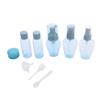10 шт., портативный набор для путешествий, разделенных бутылок, набор пустых бутылок из ПЭТ, косметический спрей, лосьон, крем-шампунь, удобный переносной разлив в бутылки