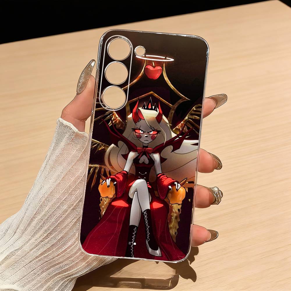 H-Hazbin H-Hotel Челси Морнингстар Чехол для телефона Samsung S25,S24,S21,S22,S23,S30,Ultra,S20,Plus,Fe,Lite Прозрачный чехол