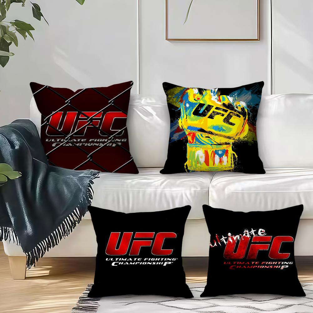 Подушка с изображением боксерского матча U-UFC Квадратная наволочка для дивана Повседневная, приятная для кожи, удобная наволочка