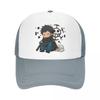Luffy Anime Trucker Hats Trafalgar D Water Law Chibi Mesh Net Baseball Cap Snapback Kpop Peaked Hat Unisex Women One Size