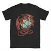 Red Dungeon Dragon DnD Dice T Shirt Men's Pure Cotton Leisure T-Shirt Round Neck Tee Shirt Short Sleeve Clothes Plus Size