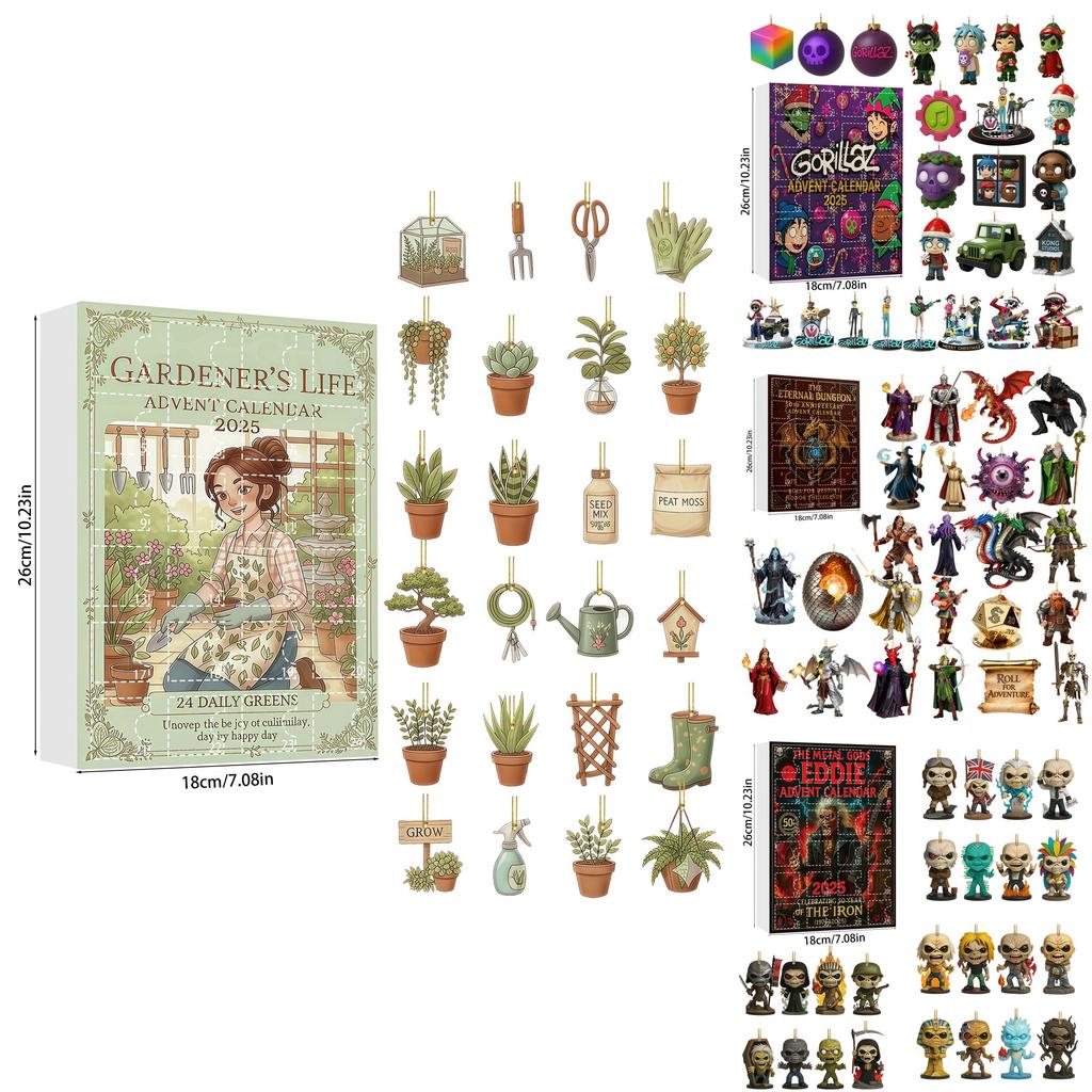 Горилла ВВС Балет Акриловое Дерево Украшение Адвент-календарь Слепая Коробка Подарок Для Праздничного Декора