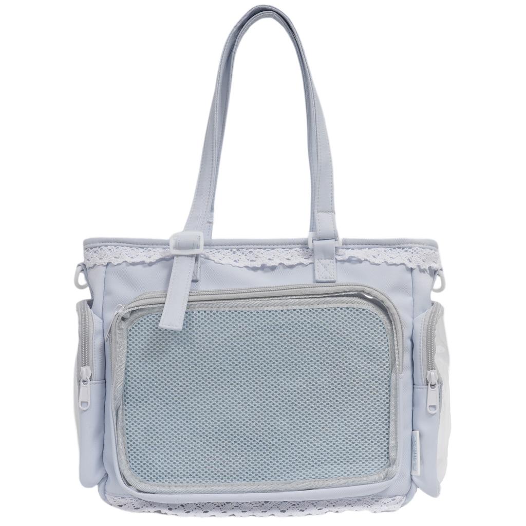 Милая японская сумка ита в стиле Y2K, прозрачная сумка-тоут через плечо, большая вместимость, повседневная сумка кроссбоди, сумки для DIY-дисплея