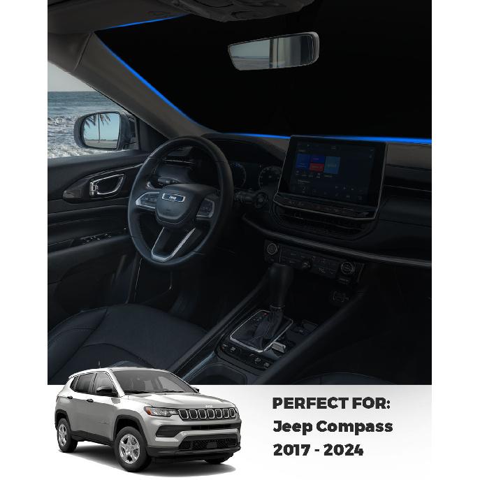 Windshield Sun Shade for Jeep Compass Patriot Front Window Shades Cover for 2017-2024 Compass Windshield Sun Visor Protector Car