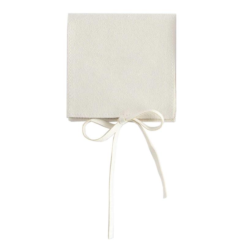 Jewelery Gift Bag Microfiber Jewellry Pouch with Ribbon Envelope Gift Packaging Organizer Bag for Earrings Necklace