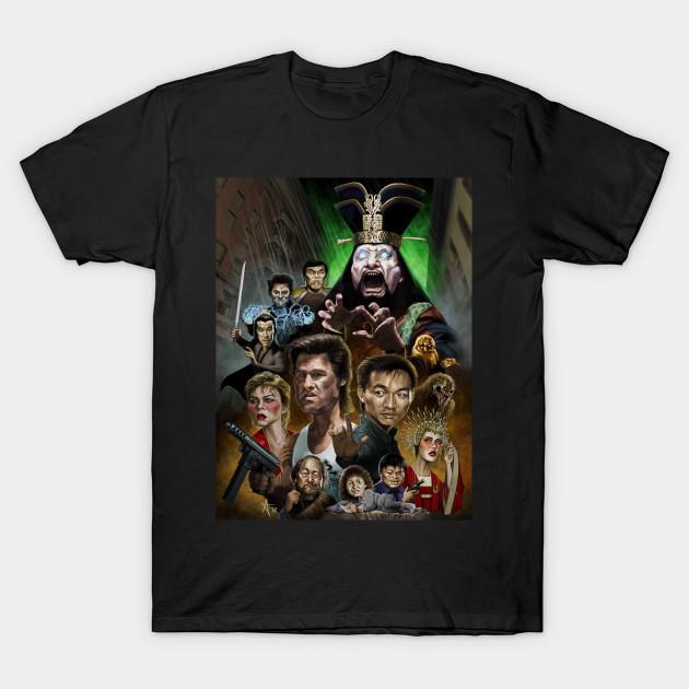 Asian Size Men Print T-shirt Big Trouble Poster No-Cut Heat Transfer Print Cotton Tshirt