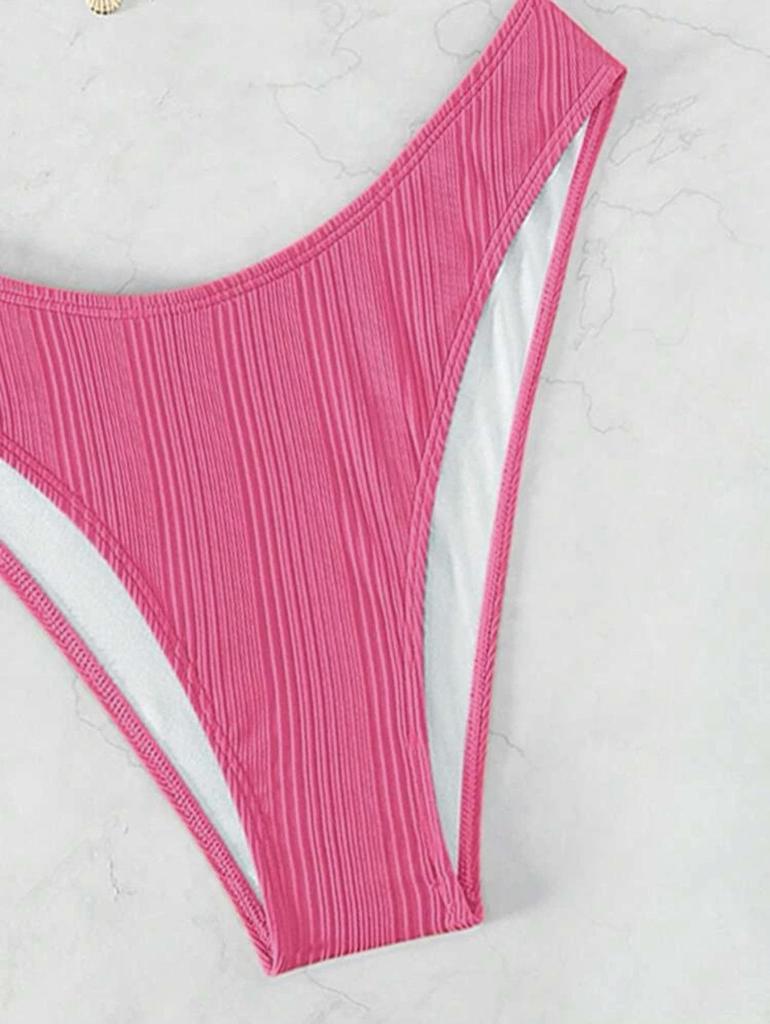 European & American Style 2024 Solid Color Halter Bikini - Hot-selling Swimsuit