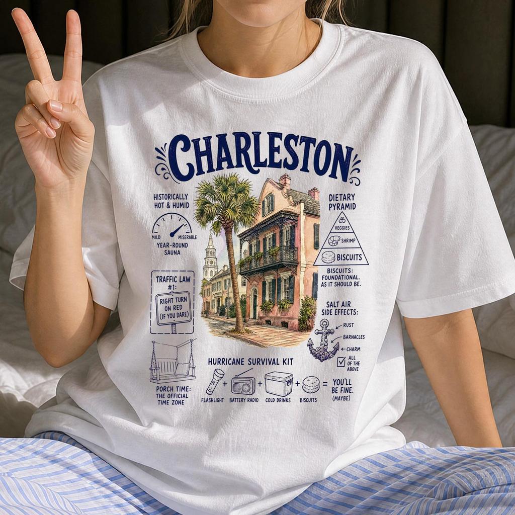 Funny Charleston Shirt - Retro Travel & Places Gift - Sarcastic Charleston Clothing